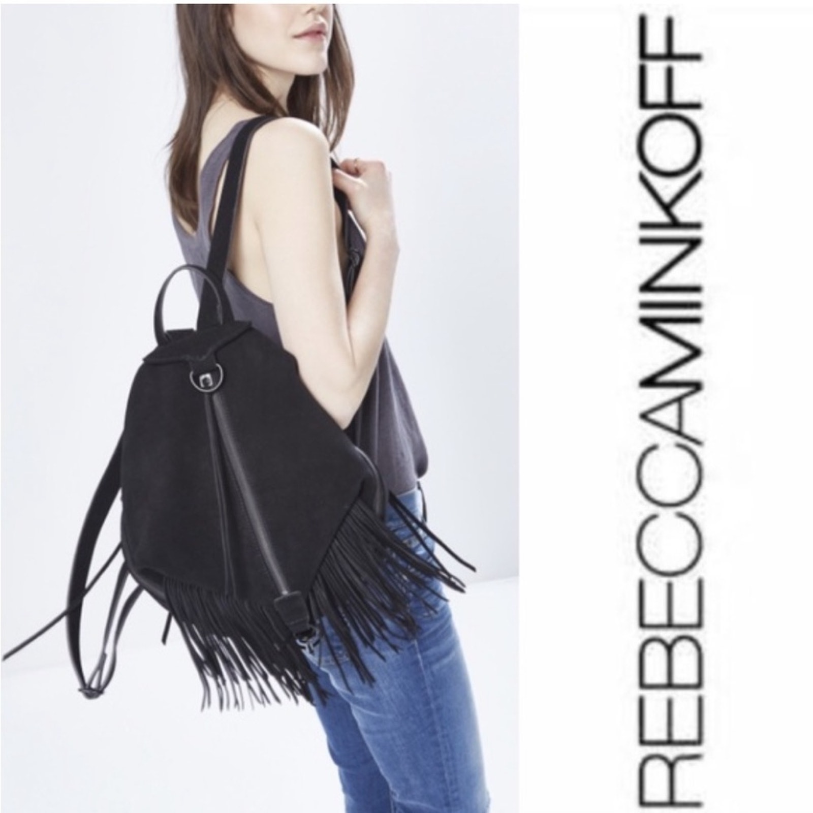 Rebecca Minkoff Julian Leather Fringe Backpack